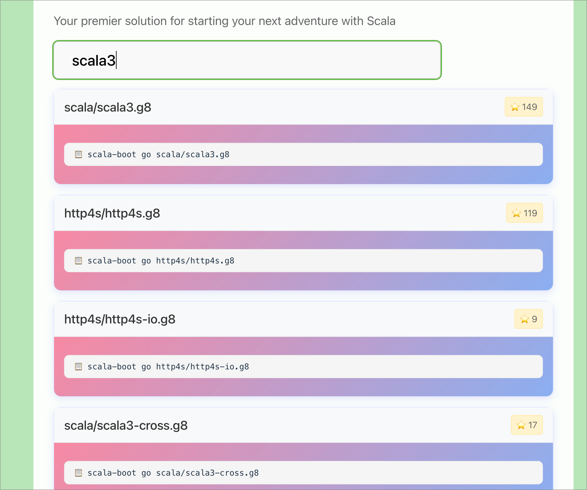 Scala Boot image